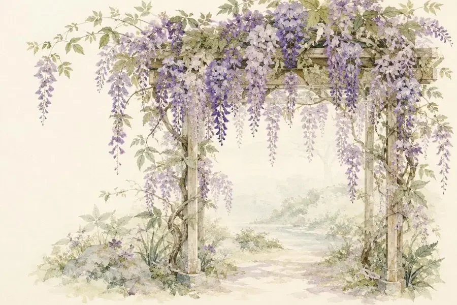 今日花信·紫藤：藤花无次第，万朵一时开。