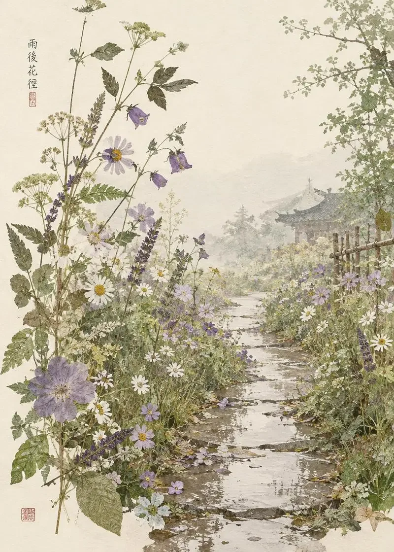 雨后花径封面